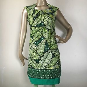 Tropical Plant Sheath Dress